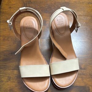 A New Day Tan Sandals Minimalist Flat Design